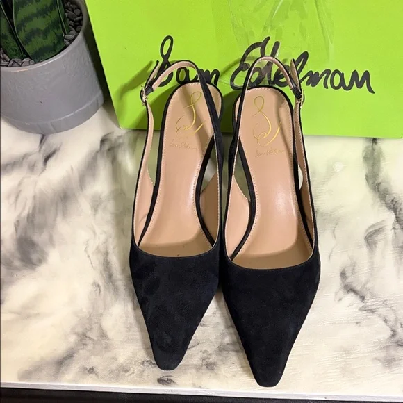 Sam Edelman Women's Bianka Sling Pump, Black, 7.5 - Picture 3 of 12